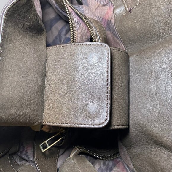 BURBERRY Enmore Quilted Brown Leather Bag - Picture 6 of 13